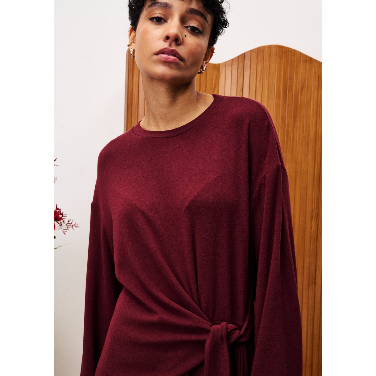Robe longue VALERIANE bordeaux, FRNCH