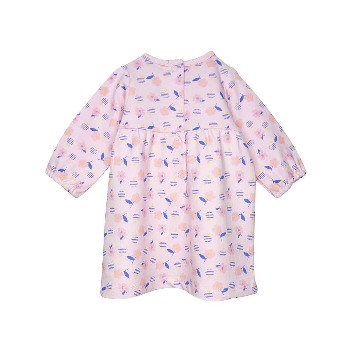 Robe nasthasia molleton manches longues bebe blanc, SUCRE D'ORGE