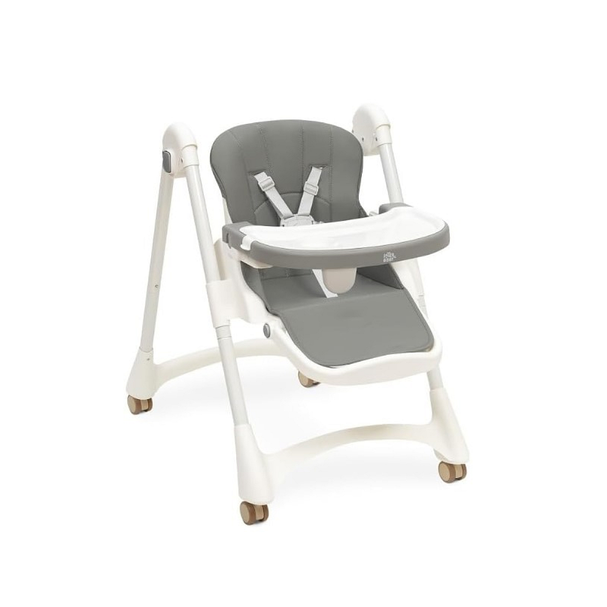 Chaise Haute evolutive - Gris couleur unique, INTERBABY