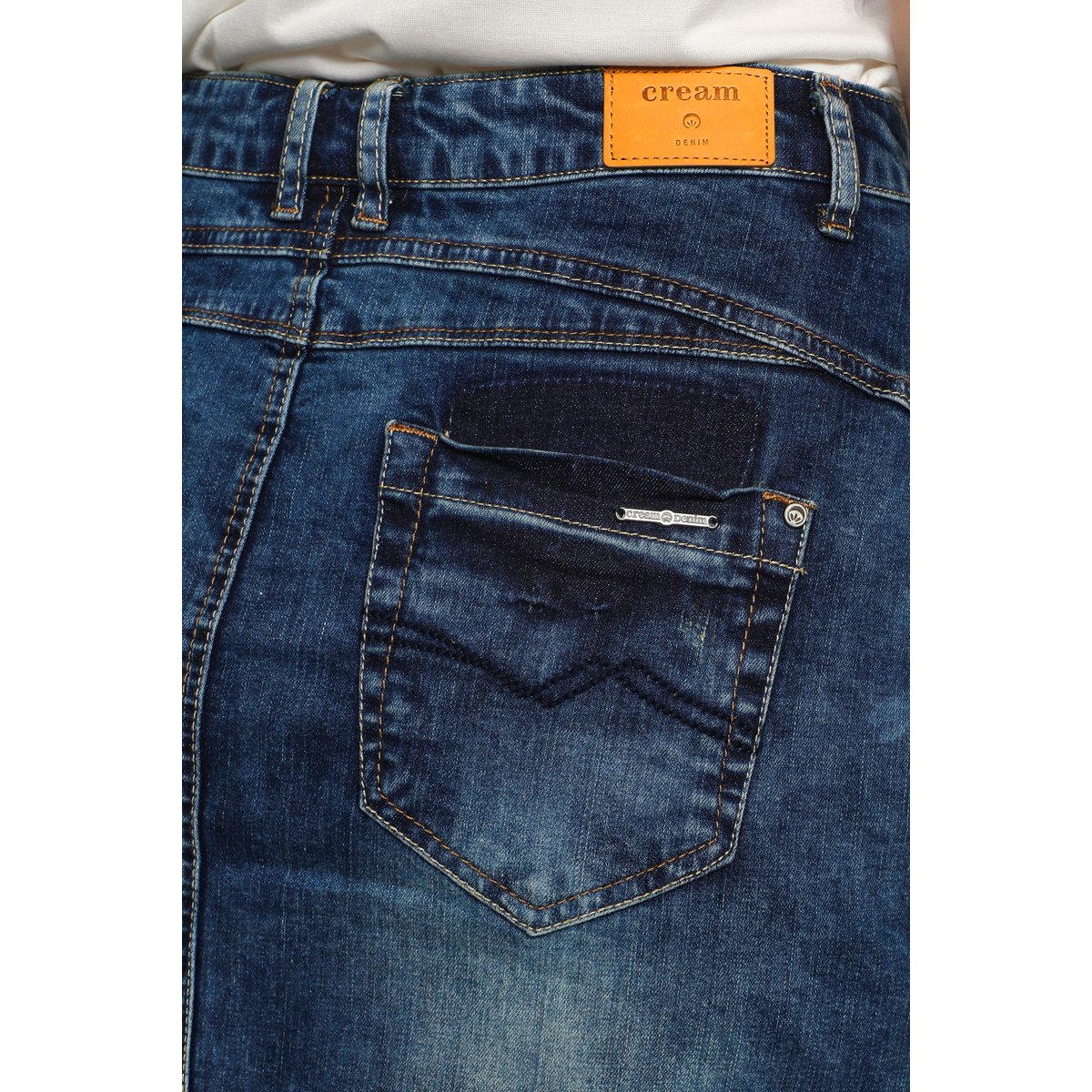 Skirt bleu rich blue denim, CREAM