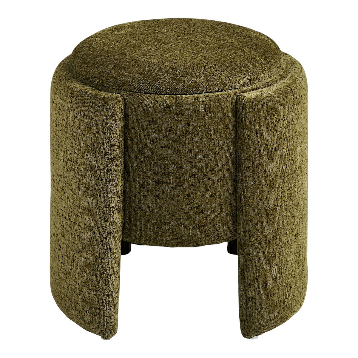 Pouf coffre vert design à structure enveloppante BERLIN vert, PIER IMPORT