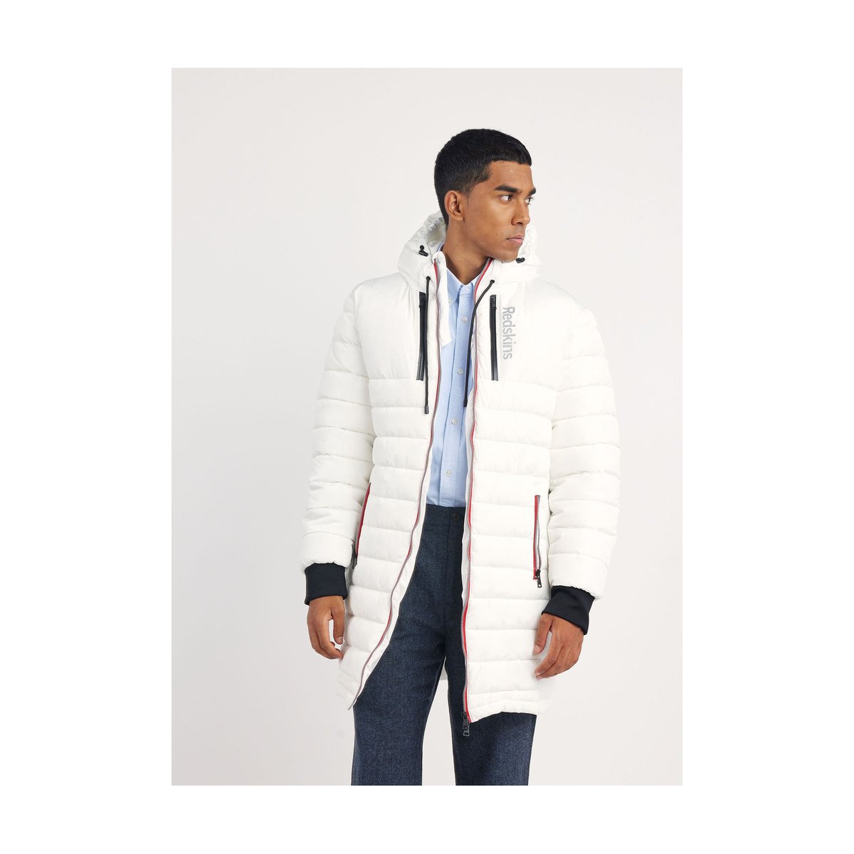 Coupe/vent col capuche zippé DARREN SWELL blanc, REDSKINS