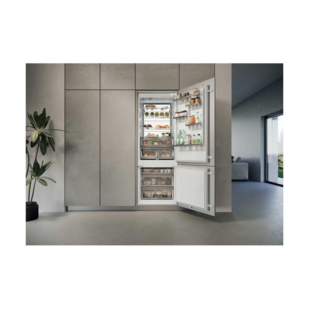 Réfrigérateur combiné encastrable HBW7719C couleur unique, HAIER
