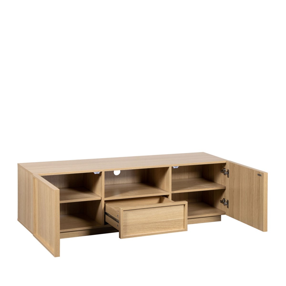 Meuble TV 2 portes 1 tiroir en bois- JOY bois clair, DRAWER
