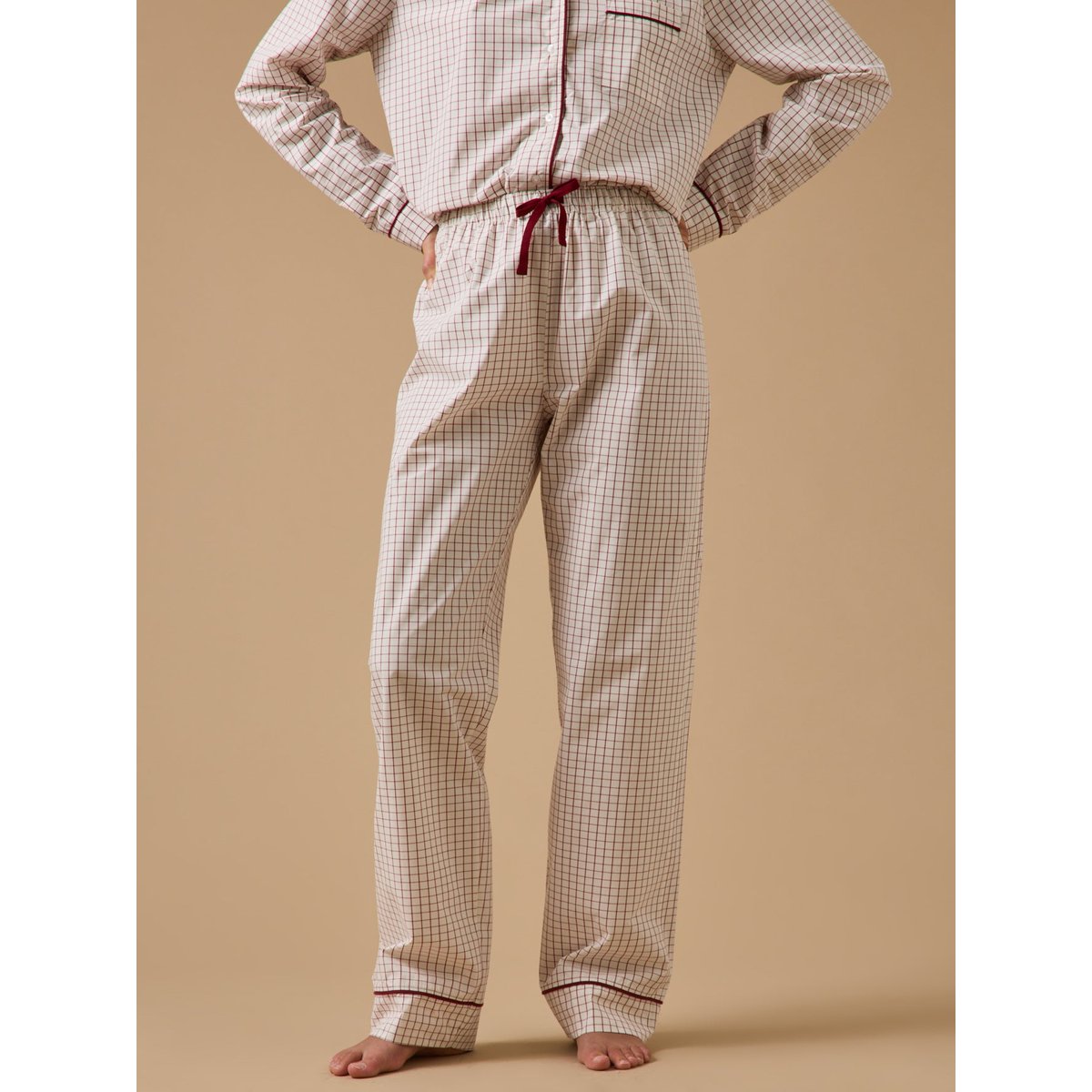 Pyjama à carreaux carreaux bordeaux, CYRILLUS