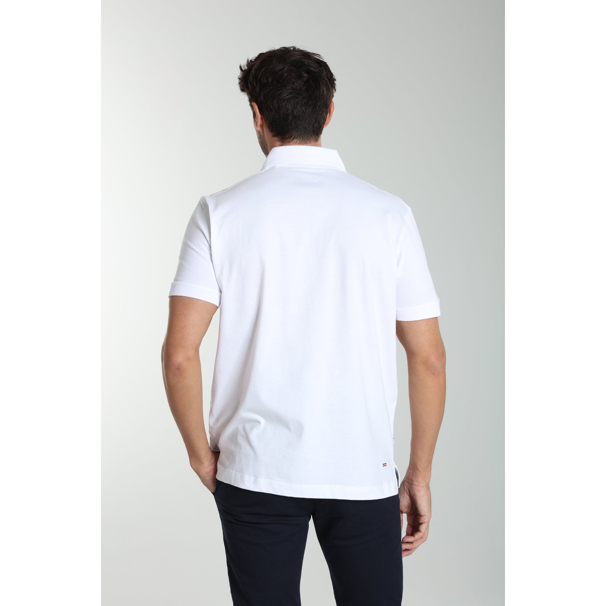 Polo manches courtes en coton PJEY blanc, GENTLEMAN FARMER
