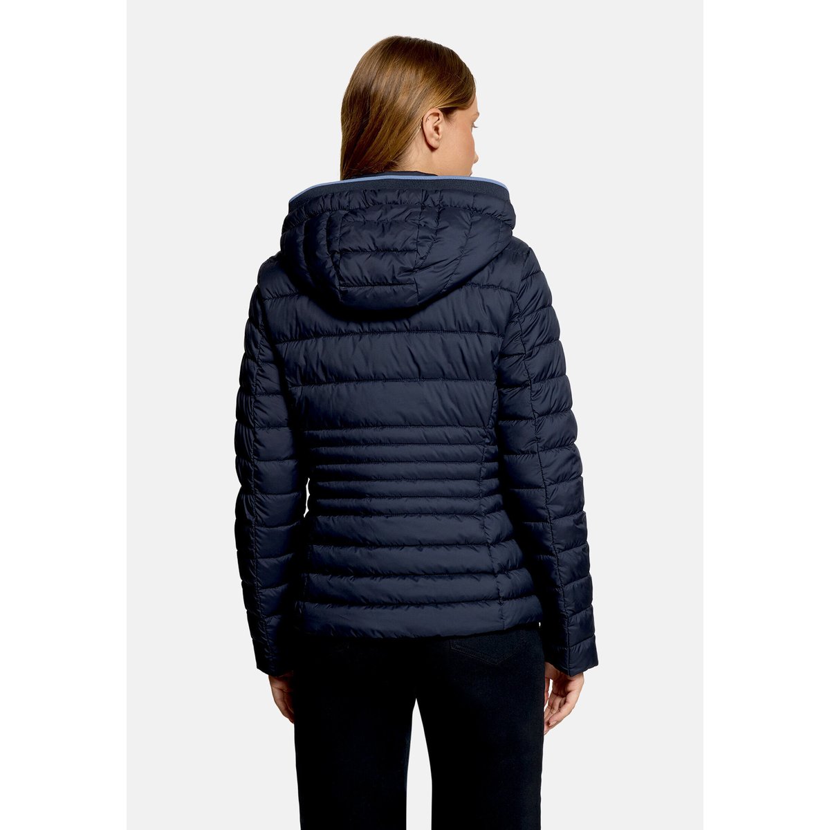 Veste matelassée à capuche amovible bleu foncé, BETTY BARCLAY