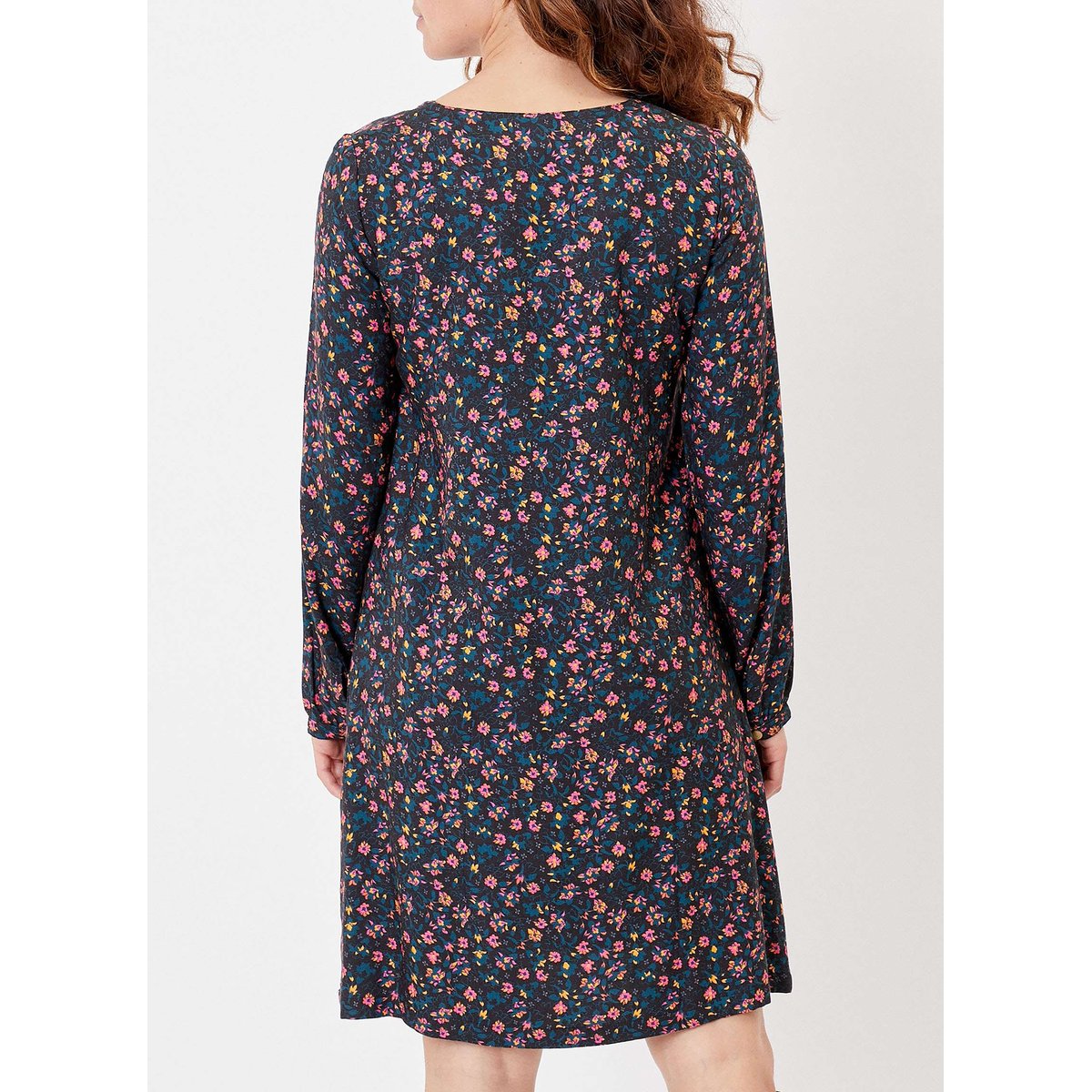Robe évasée imprimée NOEMIE noir hindi, LA FIANCÉE
