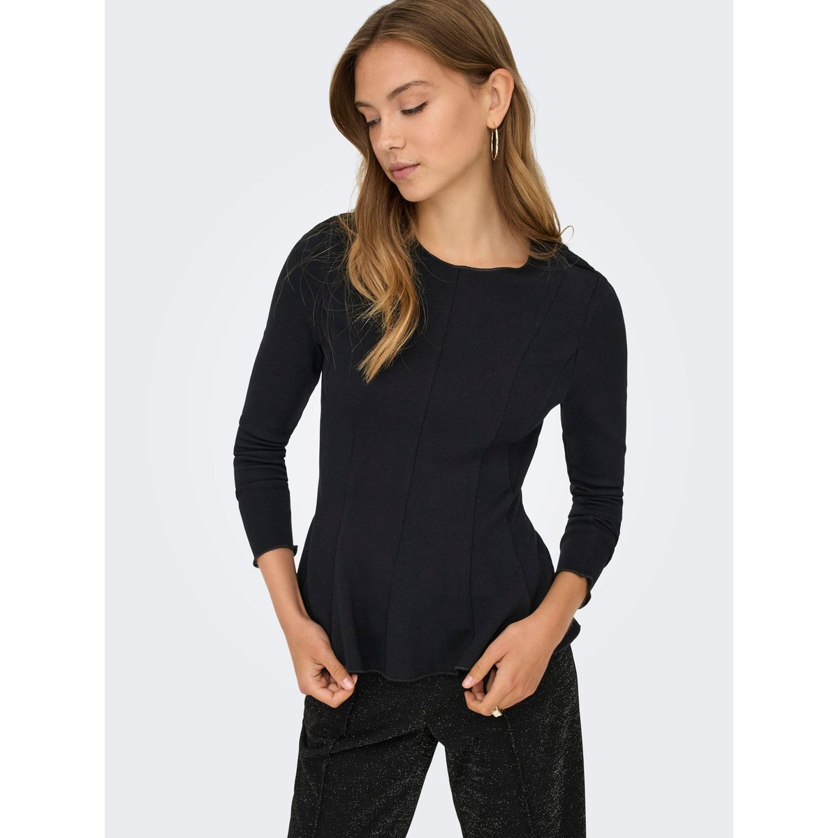 Top Peplum noire - black, ONLY