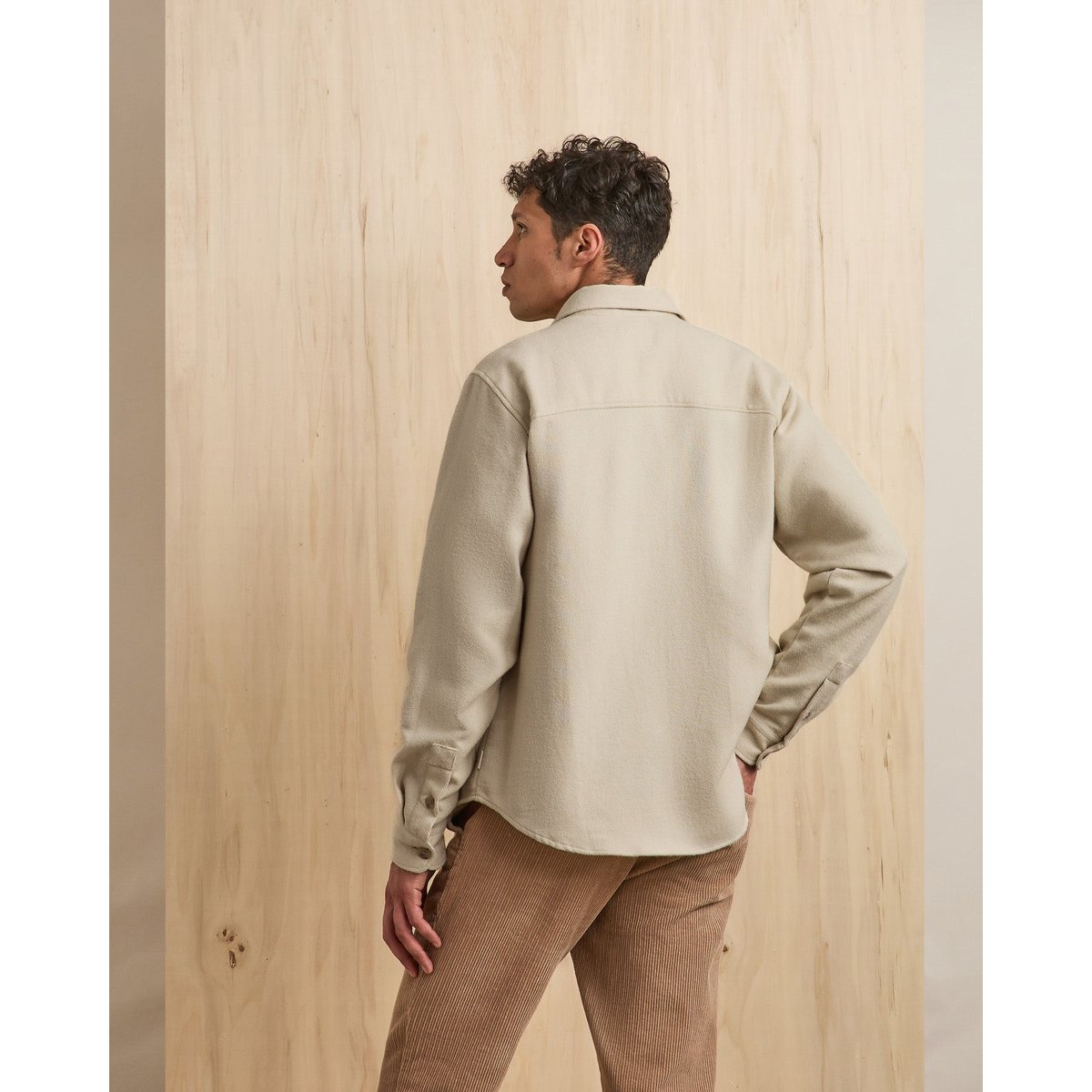 Chemise coton FLAVIGNY beige foncé, FAGUO