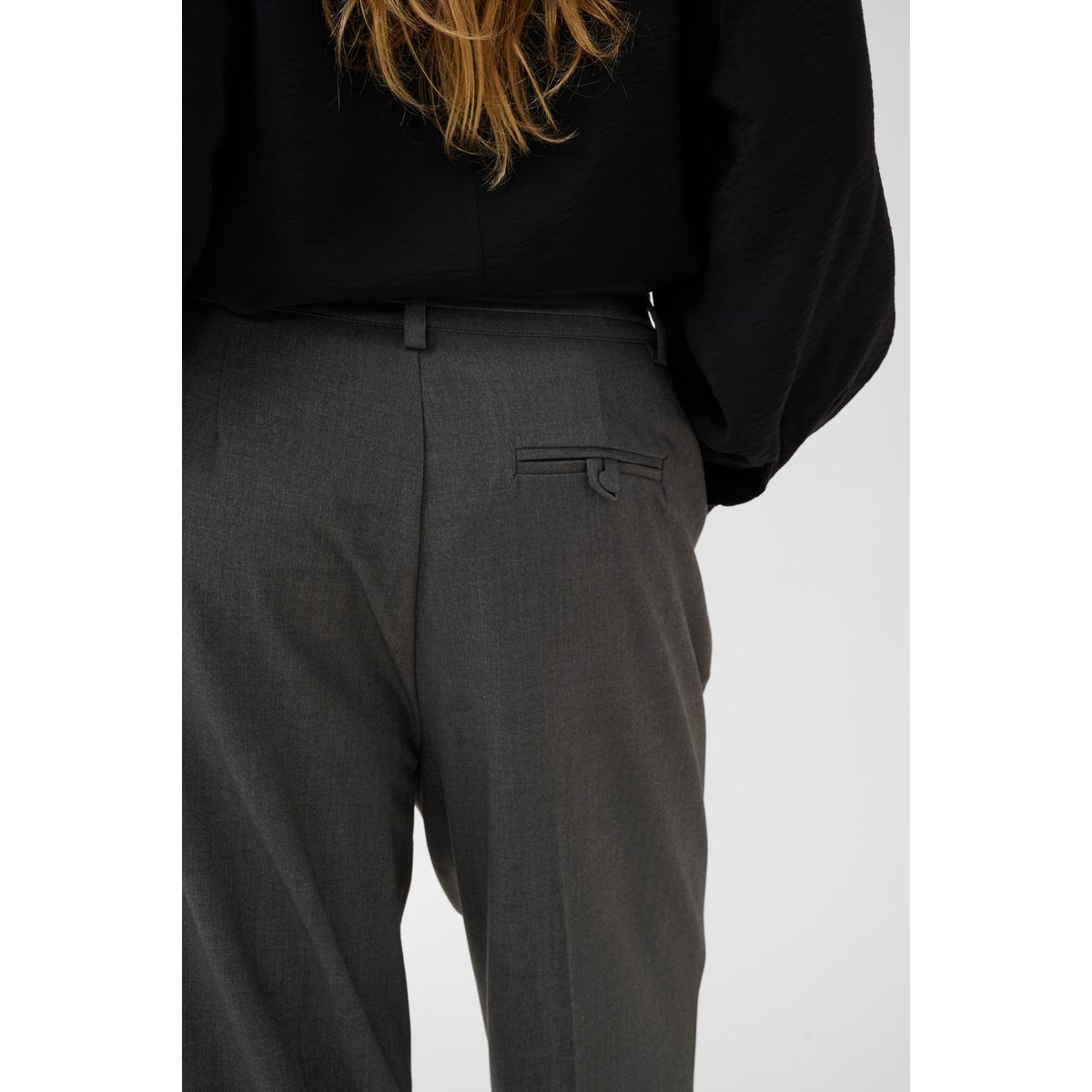 Pantalon de costume gris dark grey melange, KAFFE CURVE