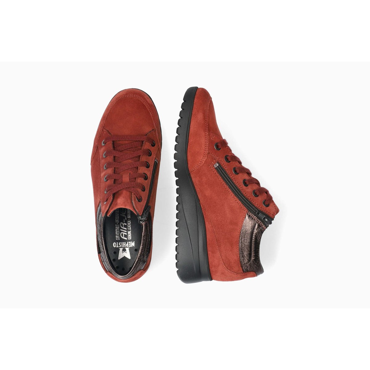 Baskets en cuir IANIE rouille p5138166, MEPHISTO