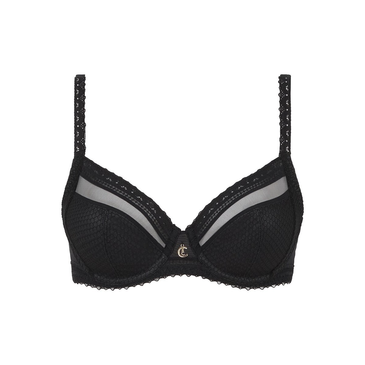 Soutien-gorge emboîtant ROMANCE noir, CHANTELLE