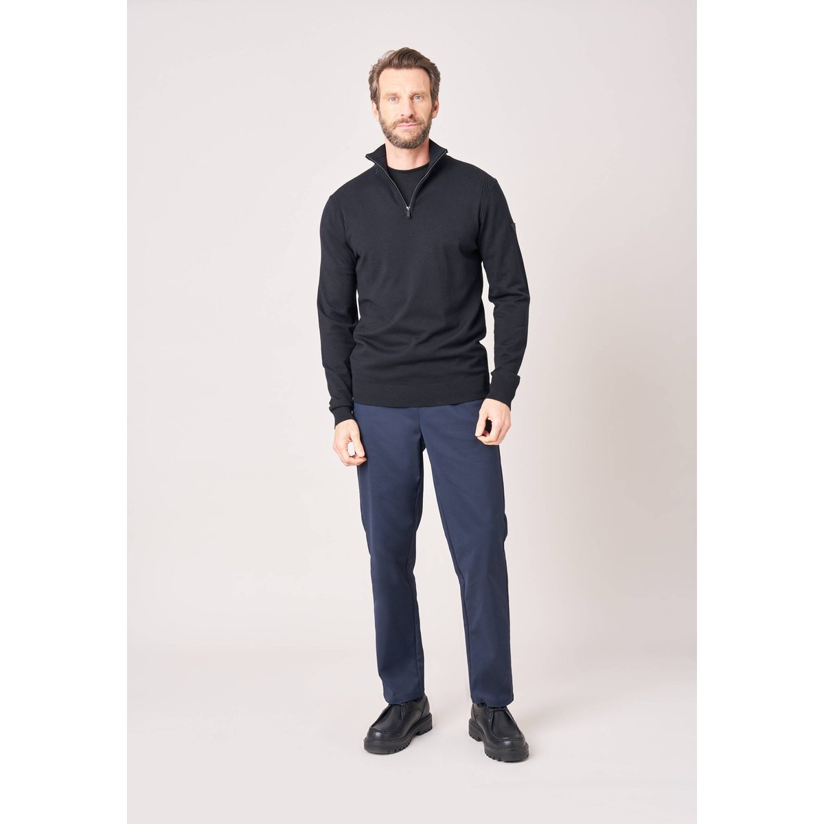 Pull homme col camionneur ALMANACH black, DEELUXE