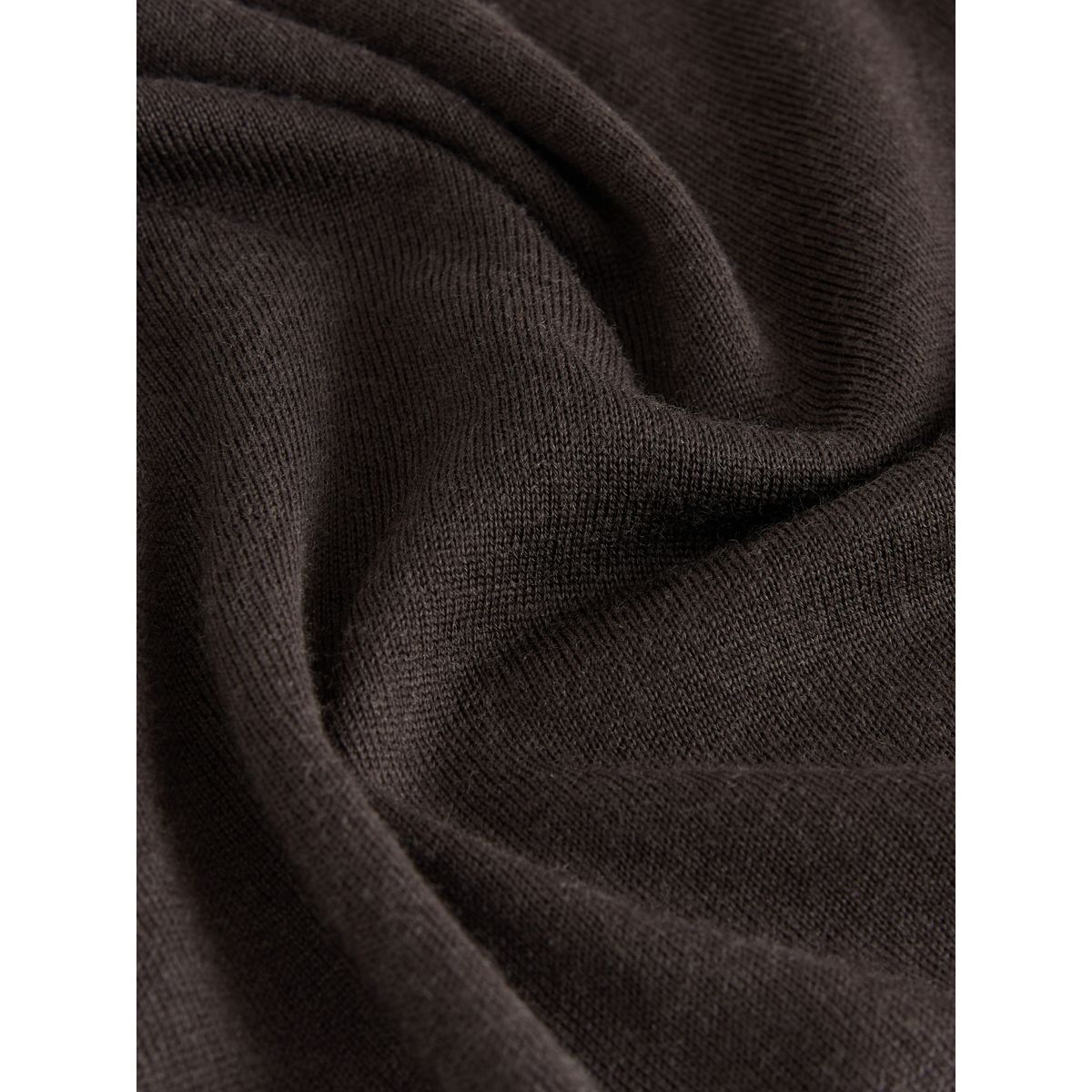 Pull col roulé mérinos n.premium marron chocolat, NEXT