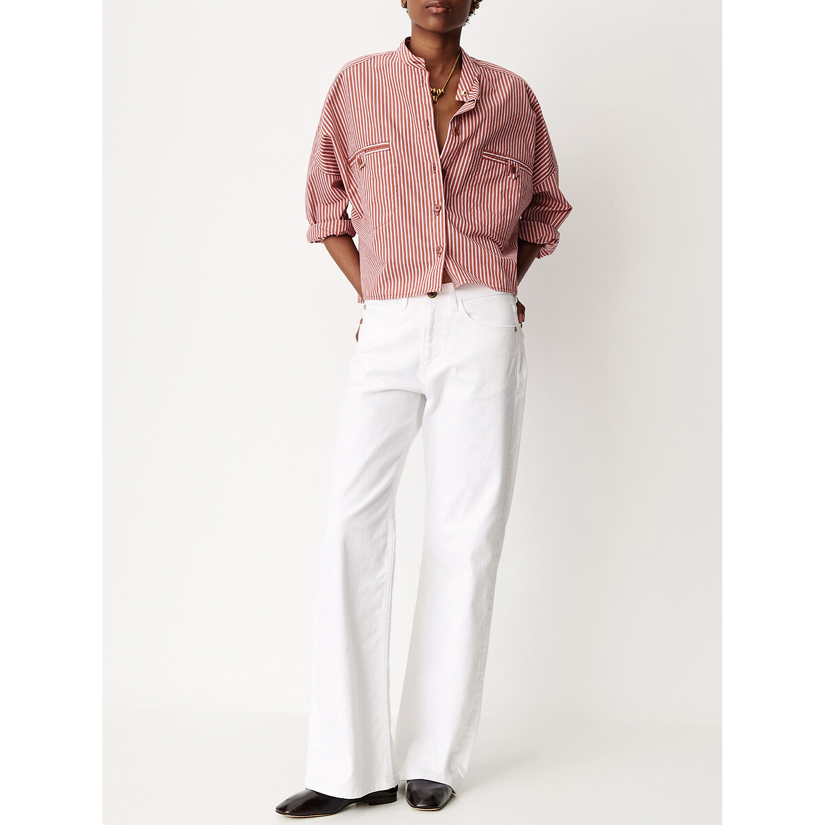 Orregia Striped Long Sleeve Shirt pomegranate, SESSUN