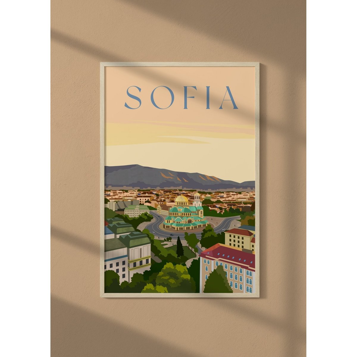 Affiche ville Sofia blanc, L'AFFICHERIE