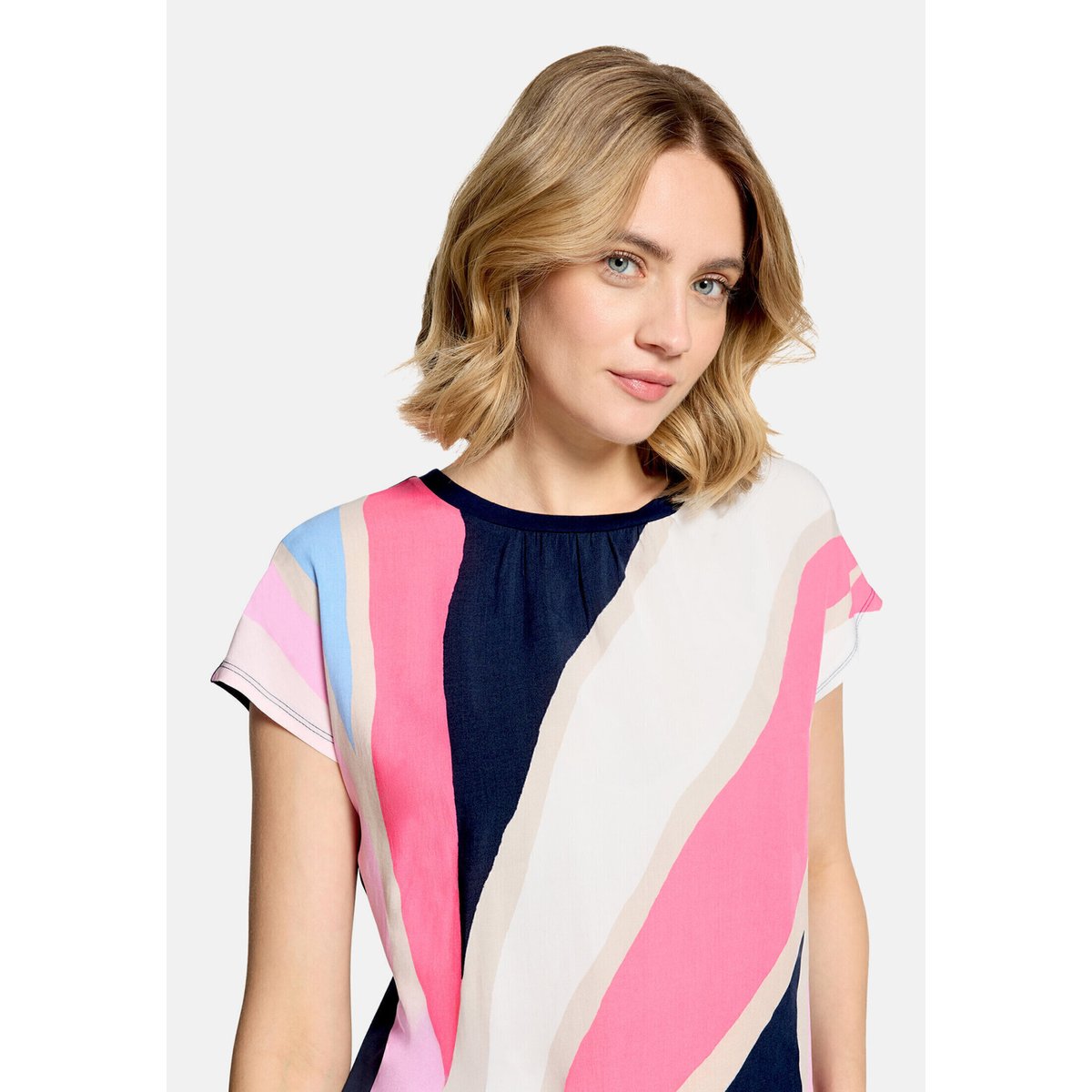 T-shirt patchwork à fronce rosé/pink, BETTY & CO