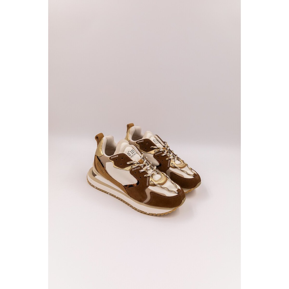 Treck-Up Mixed-Material Trainers white/chocolate, ZERO 105