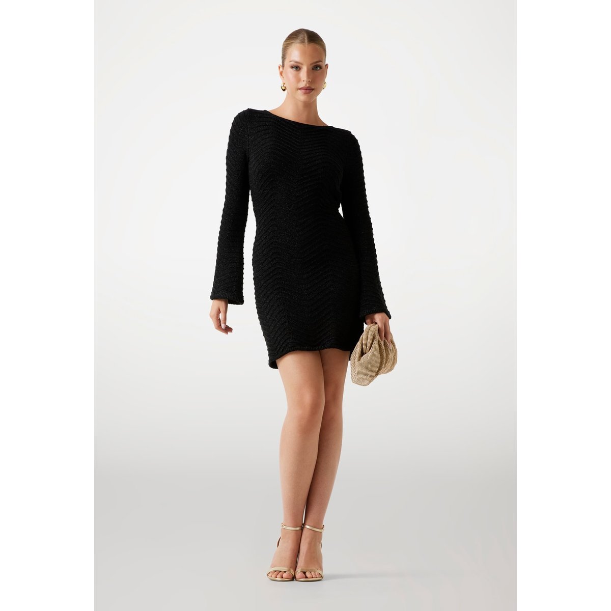 Mini Robe-Pull noir, GUESS