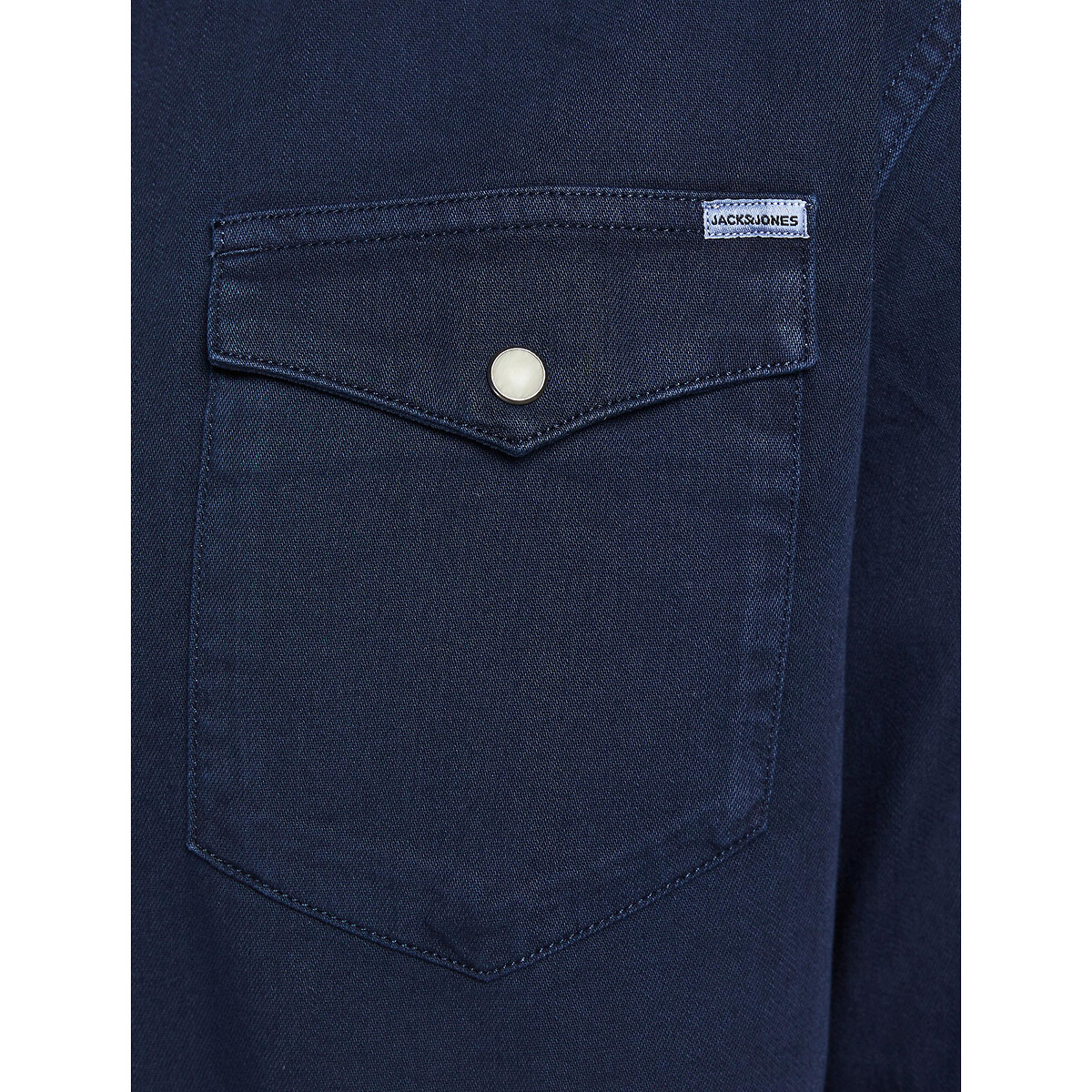 Slim hemd in jeans Jjesheridan marineblauw, JACK & JONES