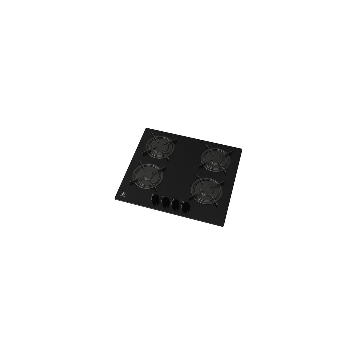 Plaque gaz EGT6242NVK/1 - 4 foyers Verre Noir couleur unique, ELECTROLUX