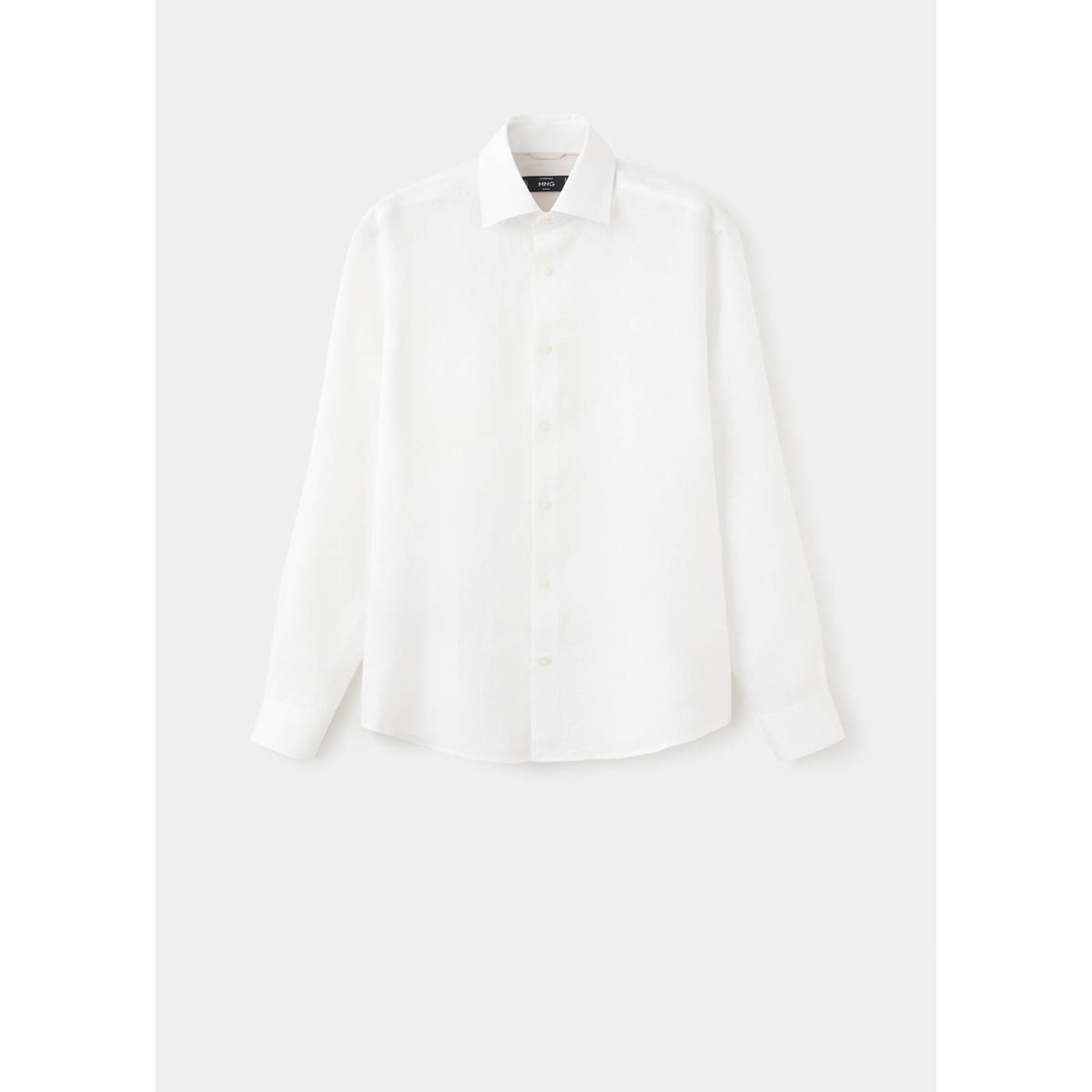 Chemise slim-fit 100 % lin blanc, MANGO MAN