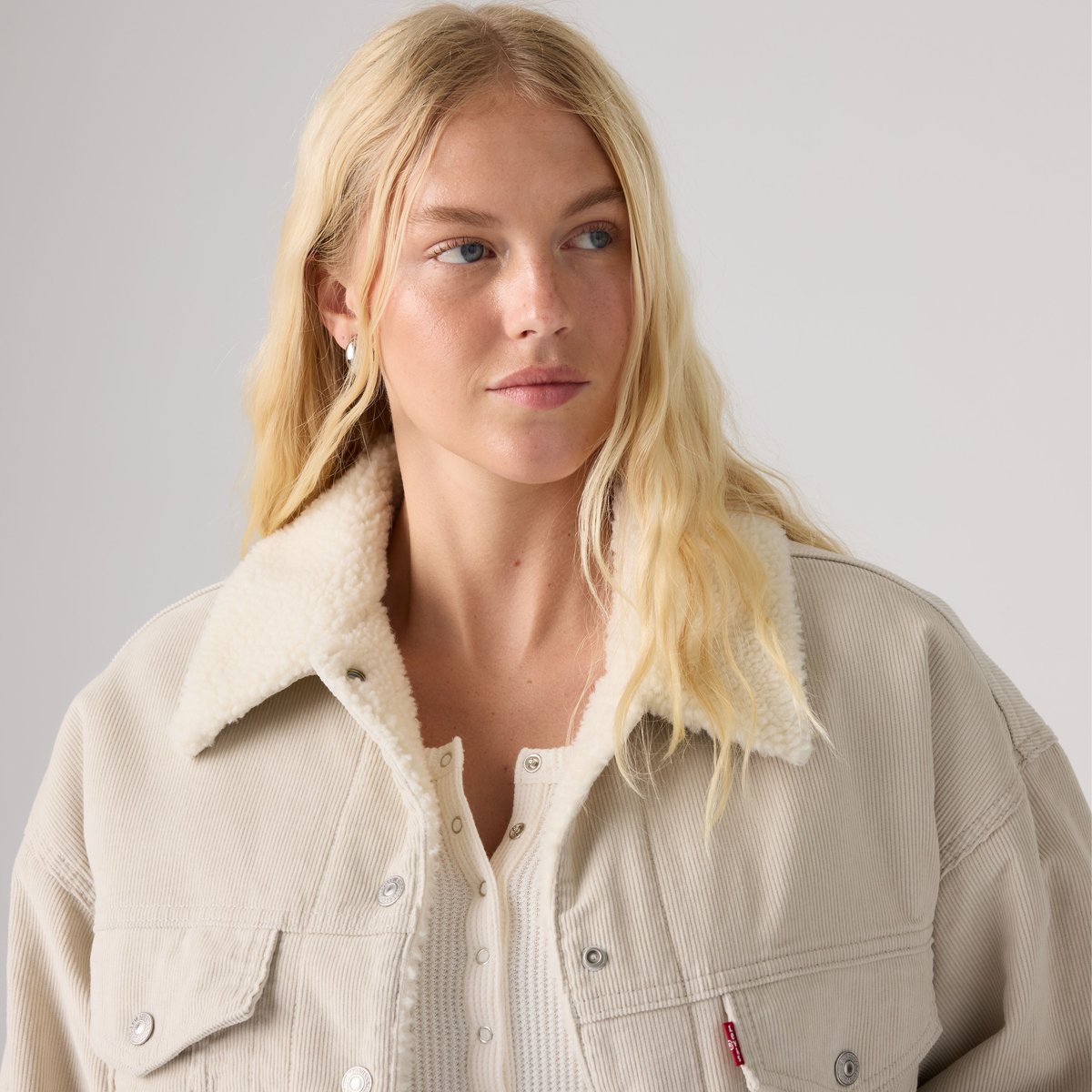 Veste Trucker Sherpa velours 90’s beige - rainy day, LEVI'S