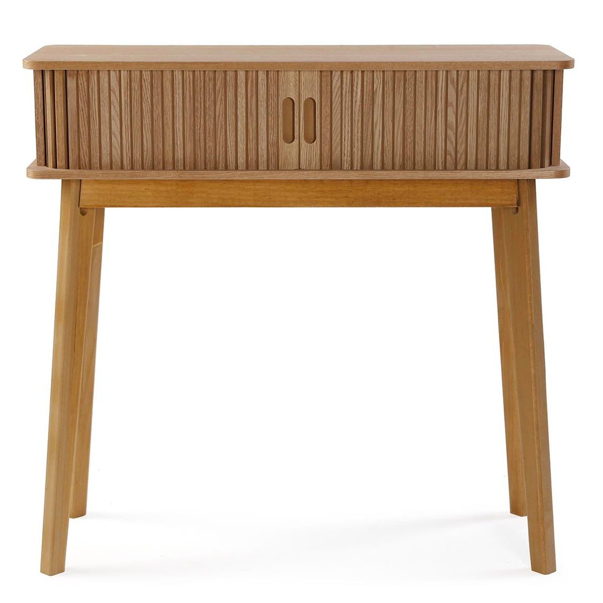 Console d'entrée bois à portes coulissantes 80x30x78cm bois, WADIGA