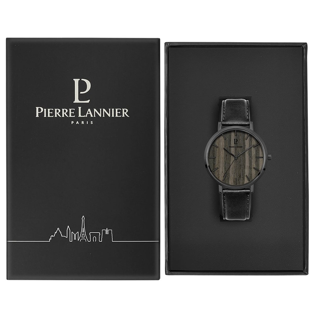 Montre Analogique NATURE gris noir noir, PIERRE LANNIER