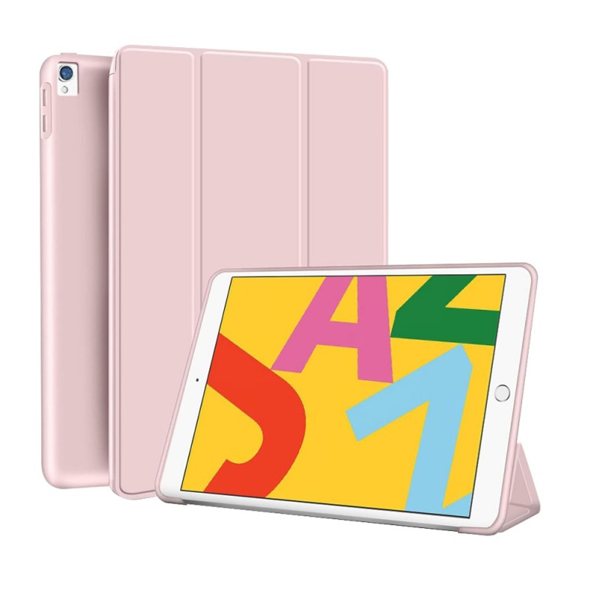 Etui Smart Cover à rabat avec support pour iPad 10.2 (2019-2021) rose, EVETANE