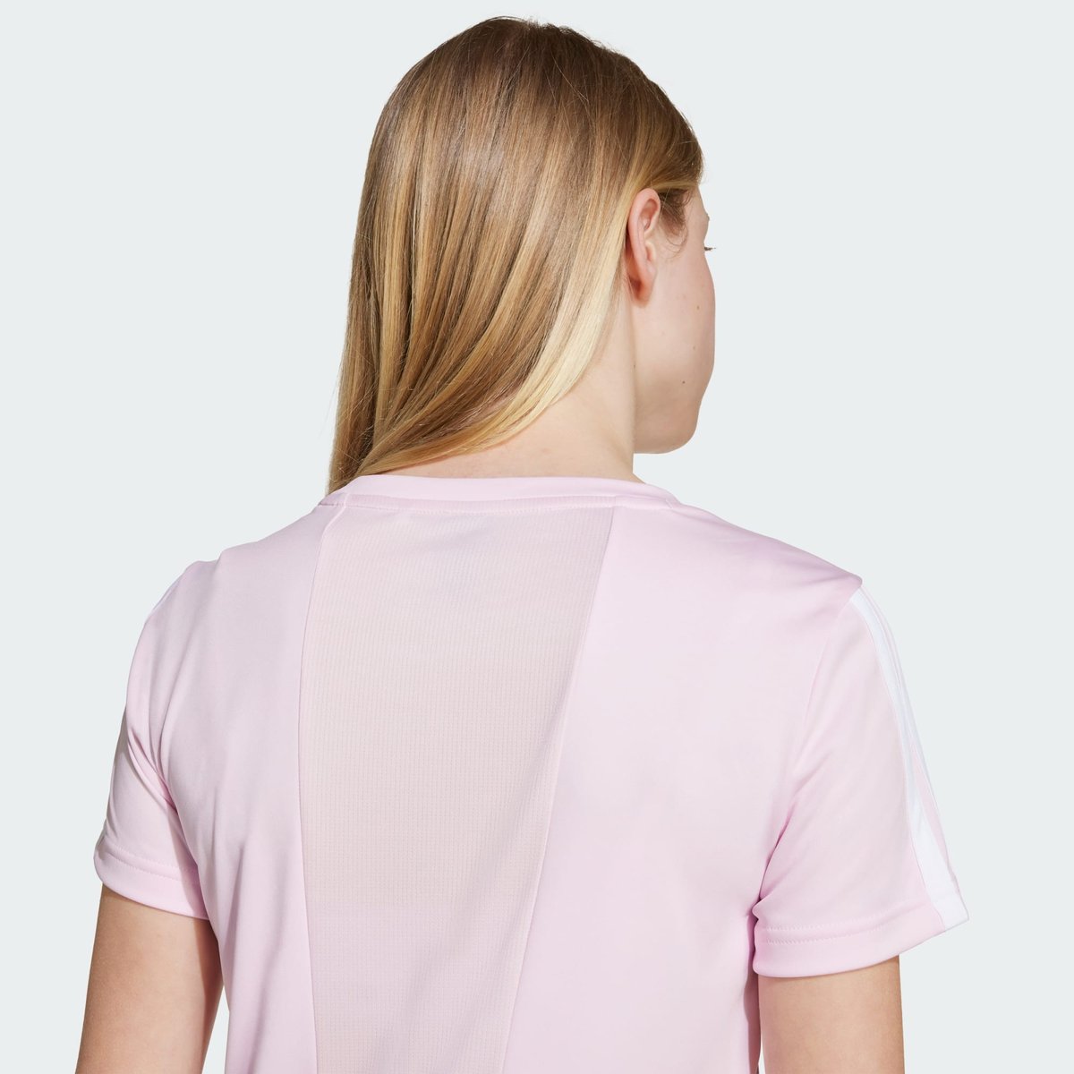 T-Shirt 3 Bandes Training Essentials Enfants T-Shirt 3 Bandes Training Essentials Enfants clear pink / white, ADIDAS SPORTSWEAR