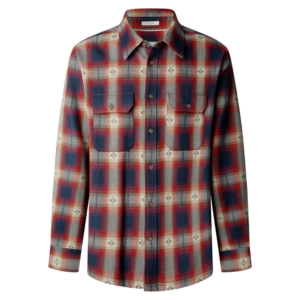 Surchemise À Carreaux Coupe Regular rouge hiver, PEPE JEANS