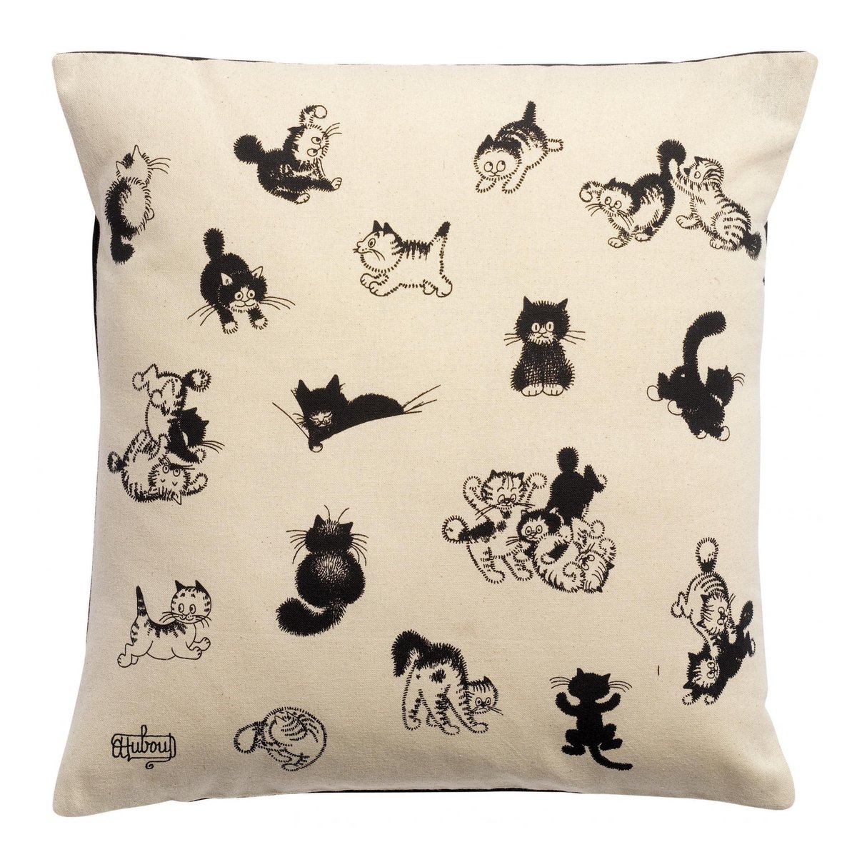 Coussin Dubout Les chatons ecru, WINKLER