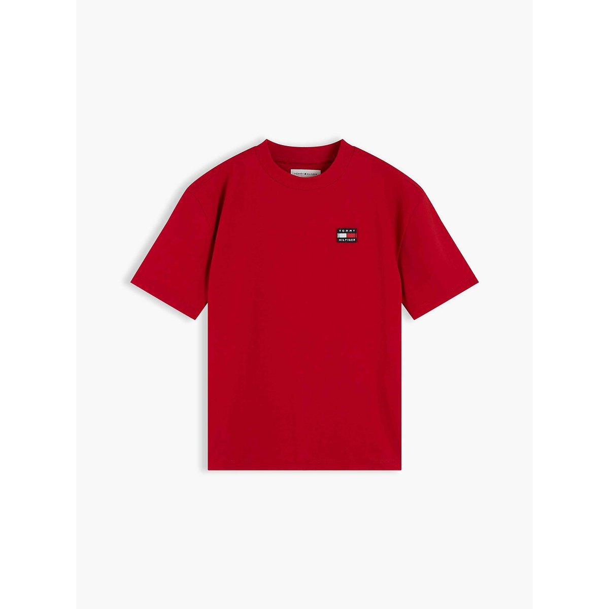 T-shirt manches courtes, logo brodé rouge, TOMMY HILFIGER