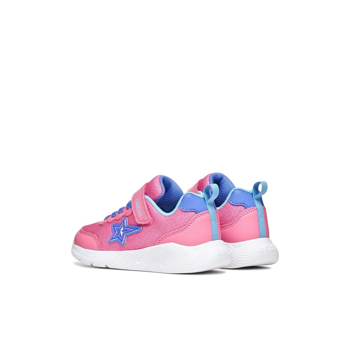 Baskets à lacets élastiqués SPRINTYE rose/bleu, GEOX