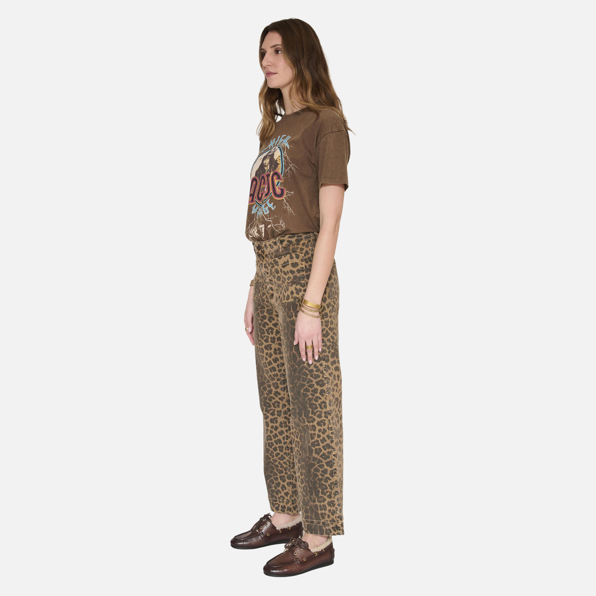 Jean THE FRIDA LEOPARD PRINT nuts, MKT STUDIO