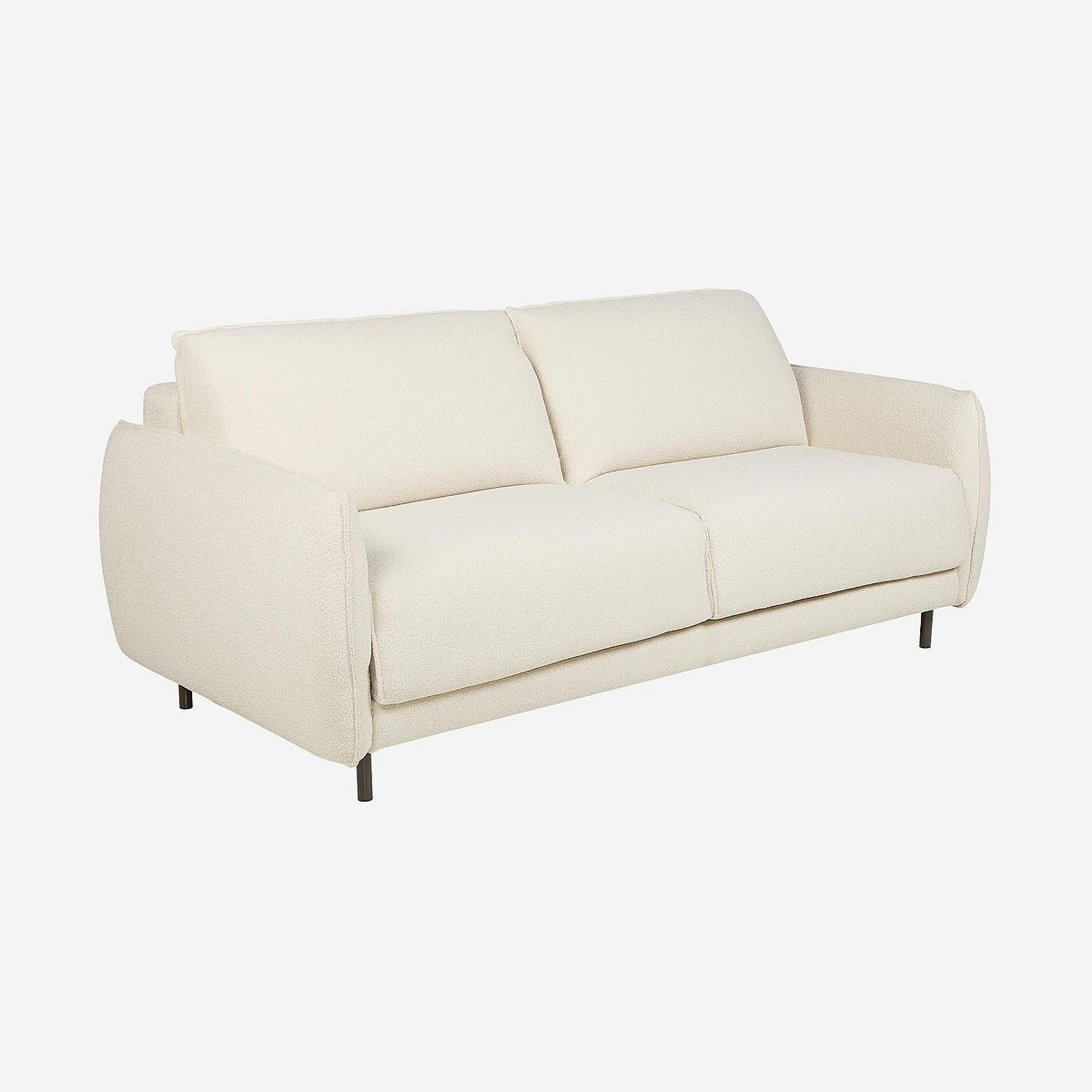 Canapé convertible polyester MILANO II crème, HABITAT
