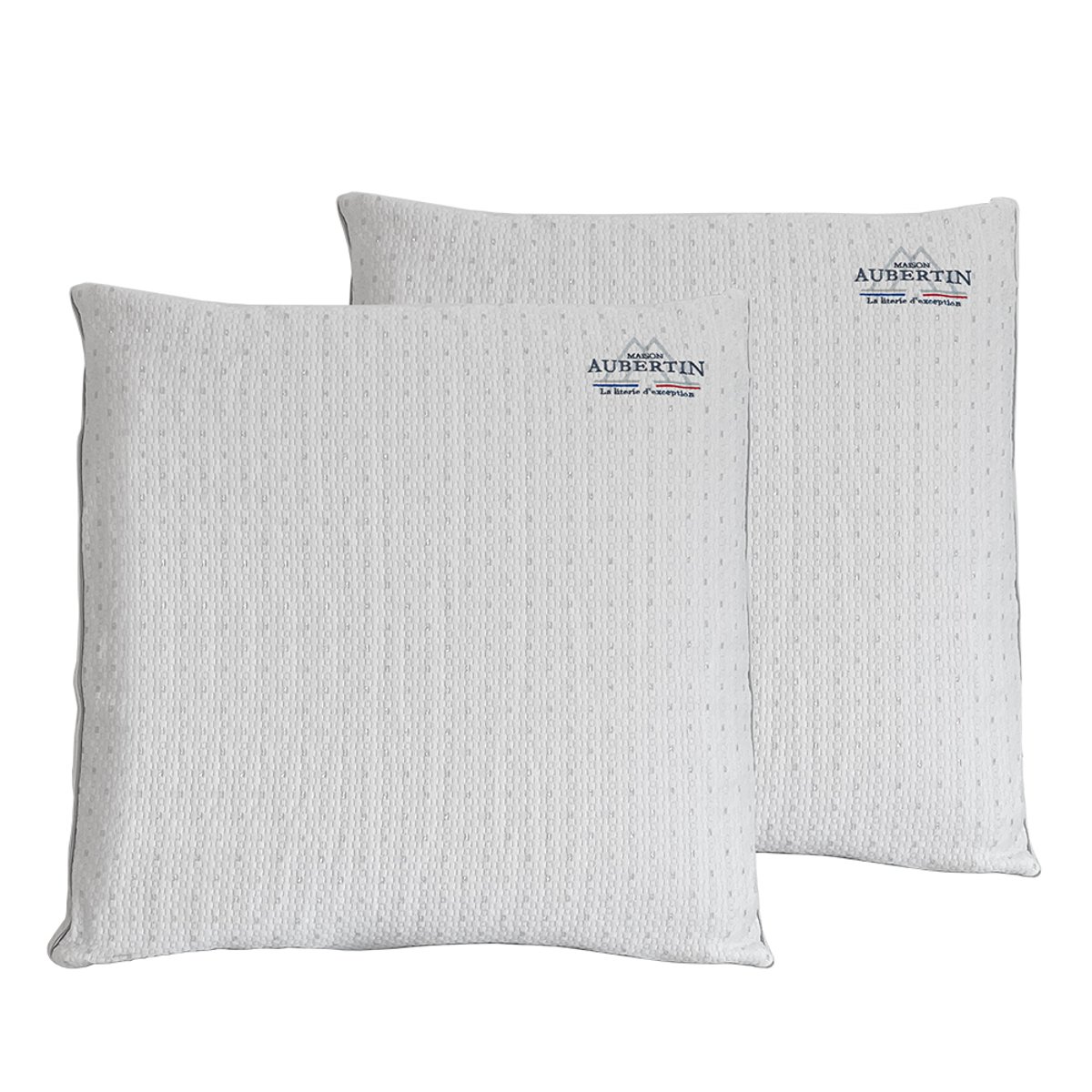 Lot de 2 Oreillers Malva ergonomique 60x60cm blanc, MAISON AUBERTIN