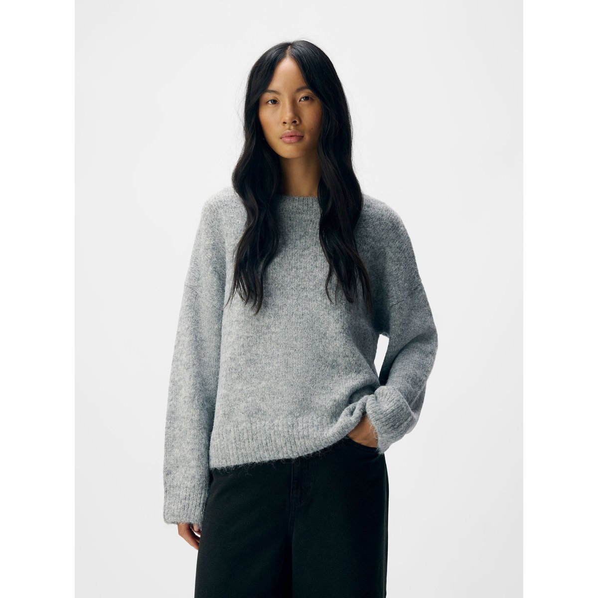 Pullover medium grey melange, OBJECT