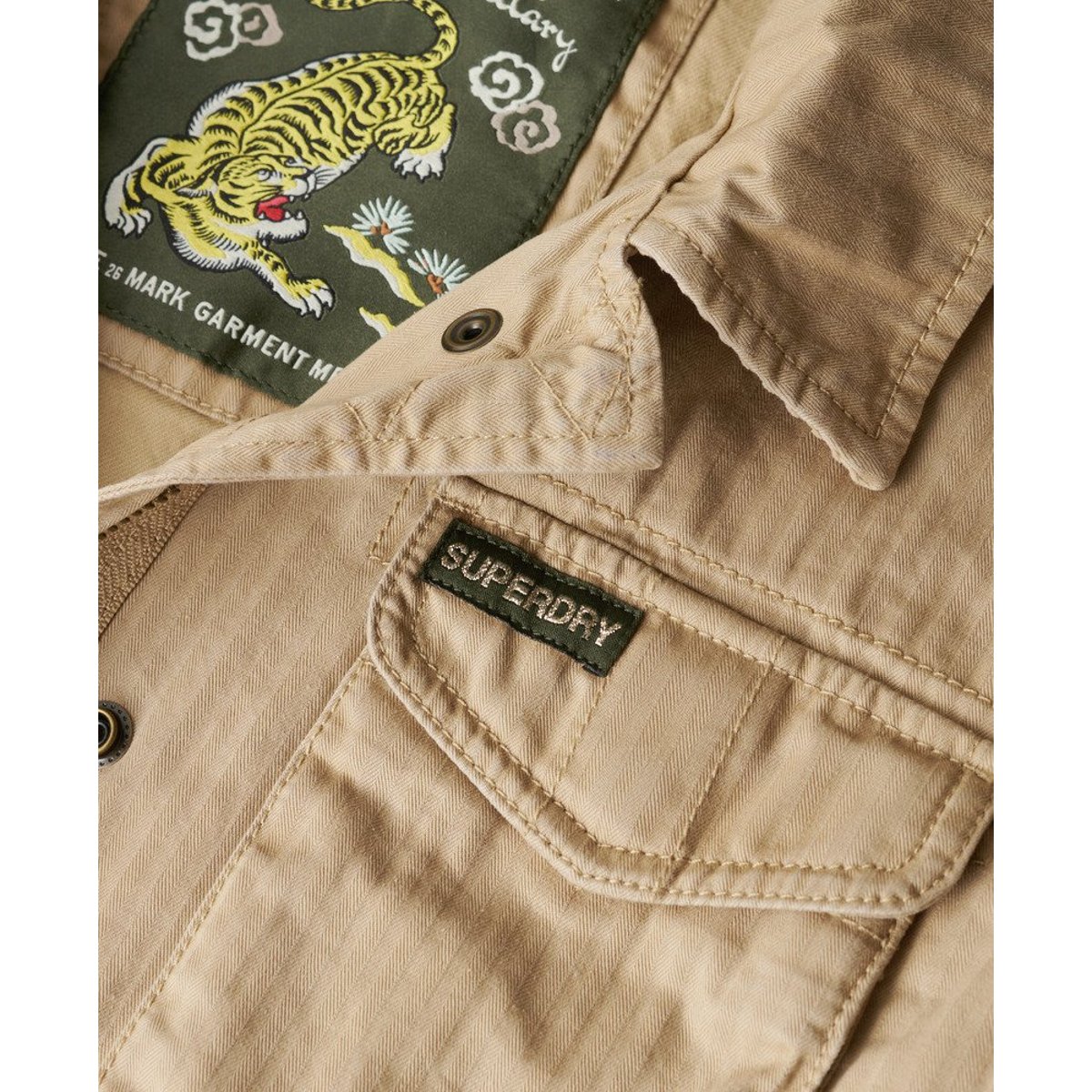 Veste militaire doublée M65 beige canyon, SUPERDRY