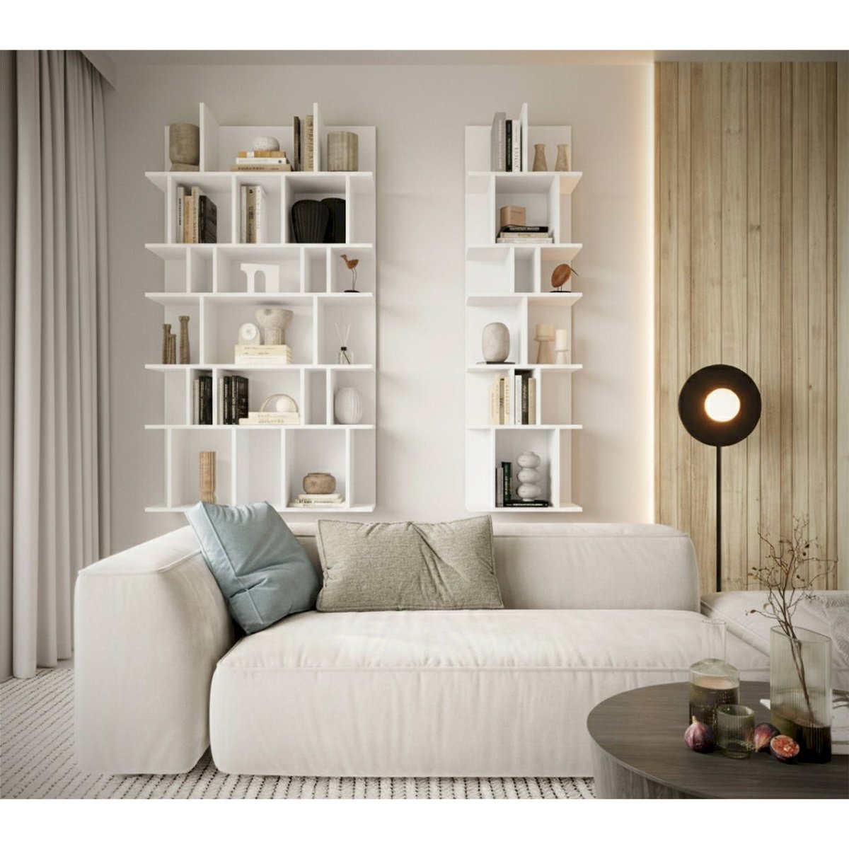 Bibliothèque ouverte collection BEMMI blanc, RECOLLECTION