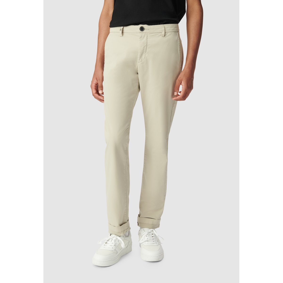 Pantalon chino slim beige écru, IKKS