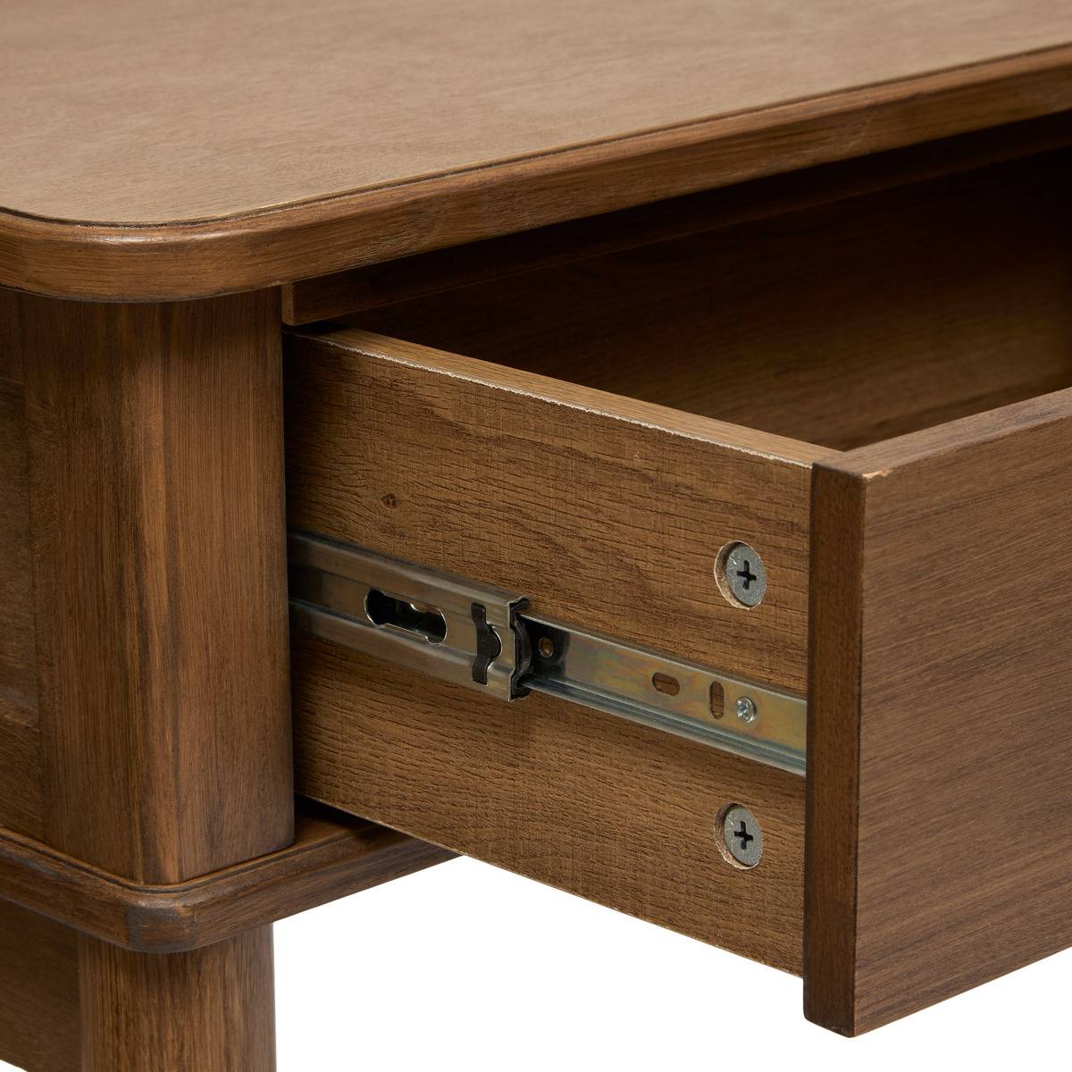 Console rectangulaire avec 2 tiroirs en pin MONA cognac, ATMOSPHERA