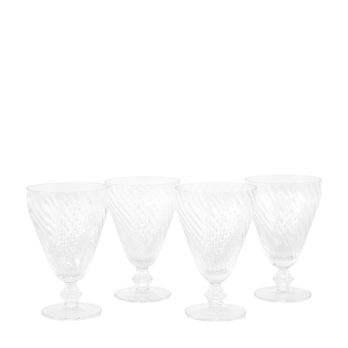 Set of 4 Vela Wine Glasses in Clear transparent, ÉDITÉ