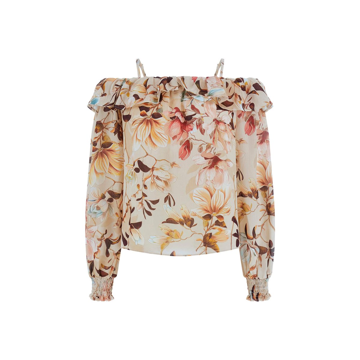 Blouse Mousseline Imprimée fantaisie florale, GUESS