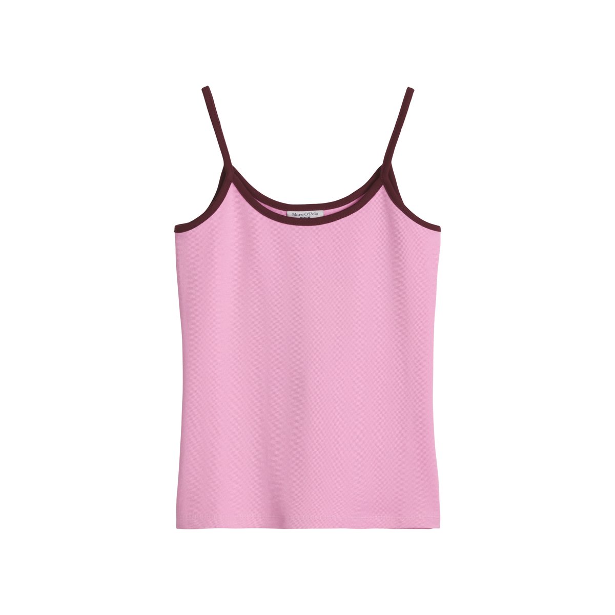 Top structuré slim en pur coton bio vieux rose, MARC O’POLO DENIM