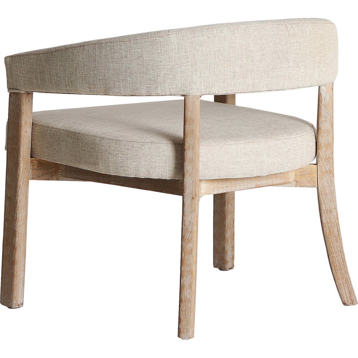 Chaise en bois et lin collection VACIO beige et bois clair, RECOLLECTION