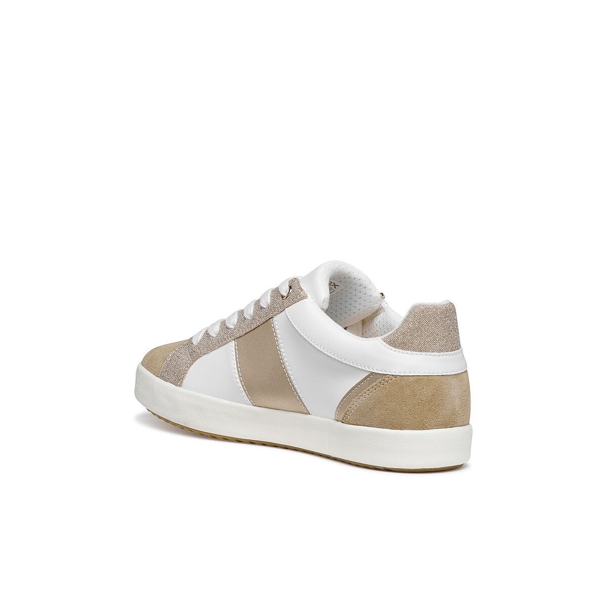 Ademende sneakers met rits, BLOMIEE wit/beige, GEOX