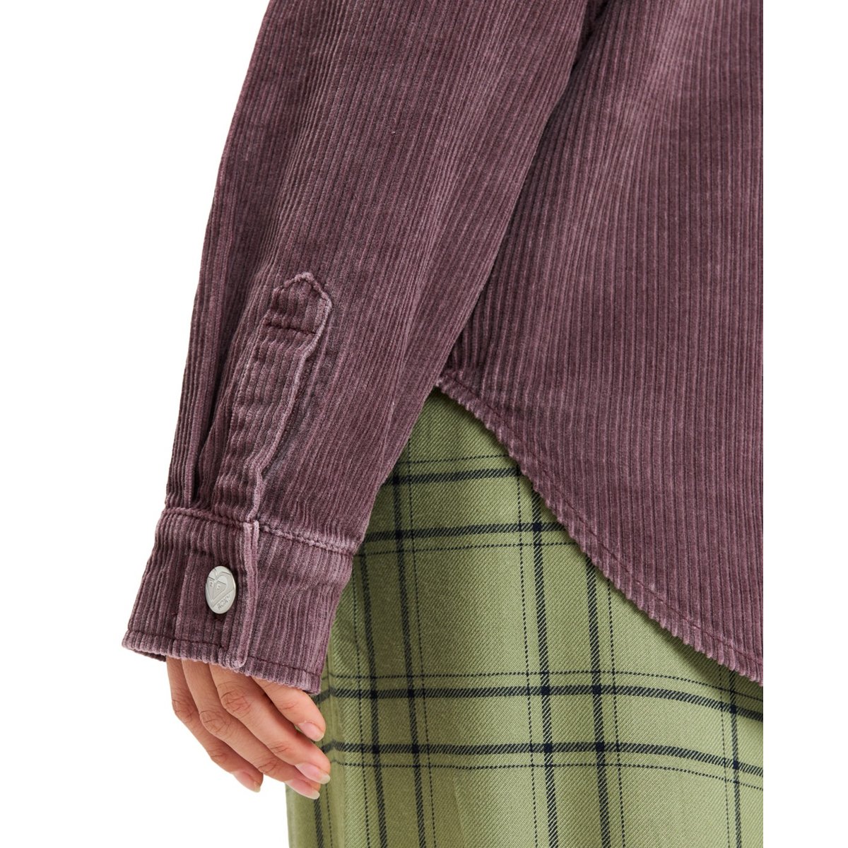Veste oversize en velours côtelé KICK BACK WASHED CORD. rouge huckleberry, ROXY